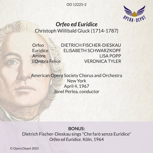 Gluck: Orfeo ed Euridice - Fischer-Dieskau, Schwarzkopf, Popp; Perlea. 1967