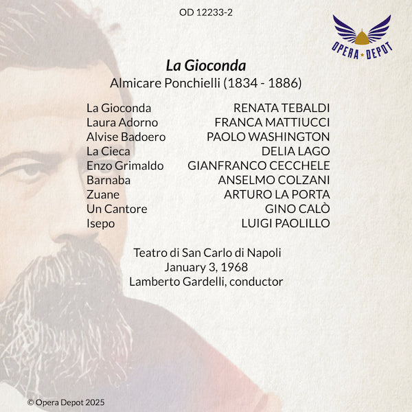 Ponchielli: La Gioconda - Tebaldi, Cecchele, Colzani, Mattiucci, Washington; Gardelli. Napoli, 1968