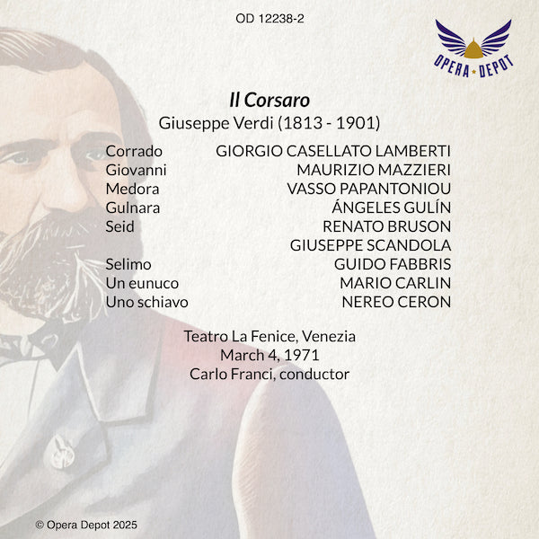 Verdi: Il Corsaro - Bruson, Gulín, Casellato, Carlin; Franci. Venezia, 1971