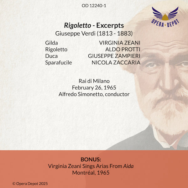 Verdi: Rigoletto (Excerpts) - Protti, Zeani, Zampieri, Zaccaria; Simonetto. Milano, 1965