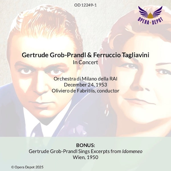 Concert: Gertrude Grob-Prandl & Ferruccio Tagliavini - Oliviero de Fabrittis. Milano, 1953