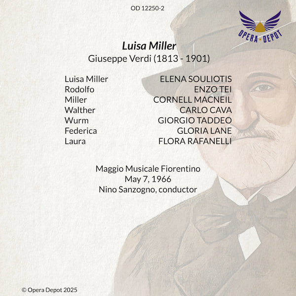 Verdi: Luisa Miller (Extended Excerpts) - Souliotis, Tei, MacNeil, Cava, Lane; Sanzogno. Firenze, 1966