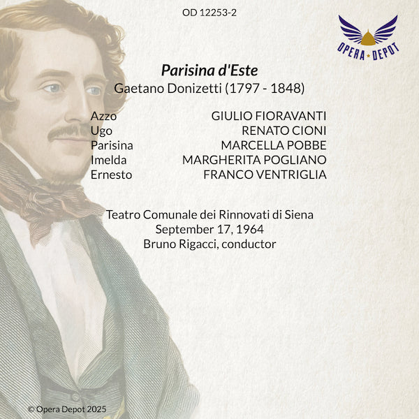 Donizetti: Parisina d'Este - Pobbe, Cioni, Fioravanti; Rigacci. Siena, 1964