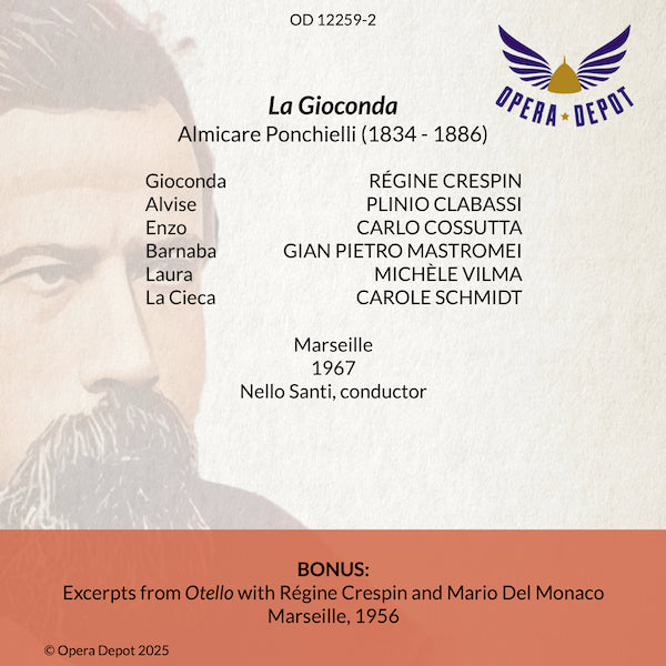 Ponchielli: La Gioconda (Extended Excerpts) - Crespin, Cossutta, Mastromei, Clabassi; Santi. Marseille, 1967