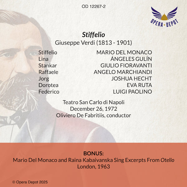 Verdi: Stiffelio - Del Monaco, Gulín, Fioravanti; De Fabritiis. Napoli, 1972