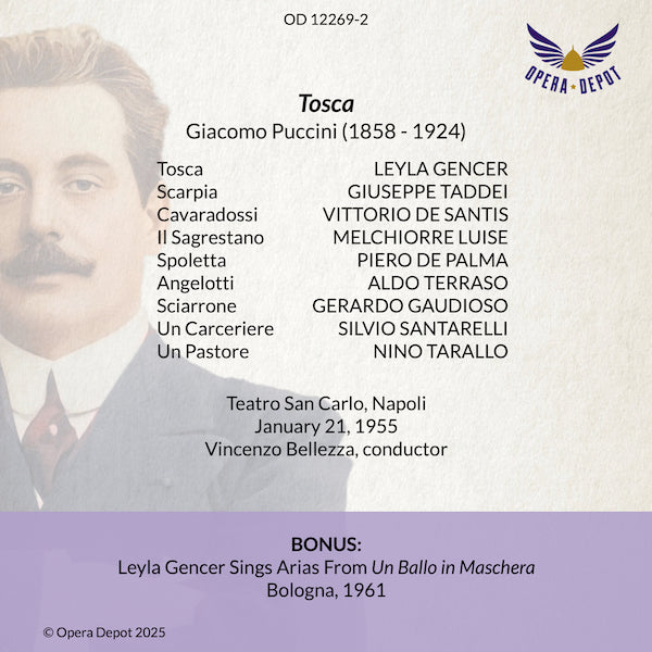 Puccini: Tosca - Gencer, De Santis, Taddei; Bellezza. Napoli, 1955