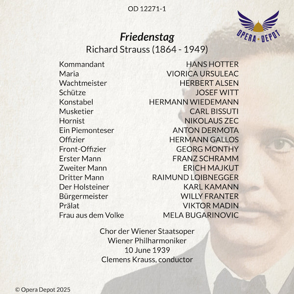 Strauss: Friedenstag - Hotter, Ursuleac, Alsen, Dermota; Krauss. Wien, 1939