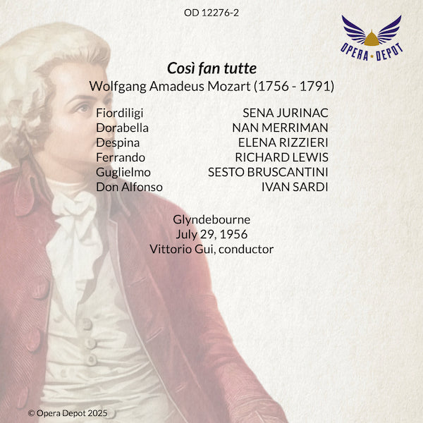 Mozart: Così fan tutte - Jurinac, Merriman, Rizzieri, Lewis, Bruscantini, Sardi; Gui. Glyndebourne, 1956