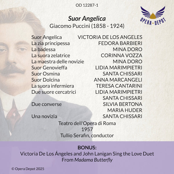Puccini: Suor Angelica - De Los Ángeles, Barbieri; Serafin. Roma, 1957