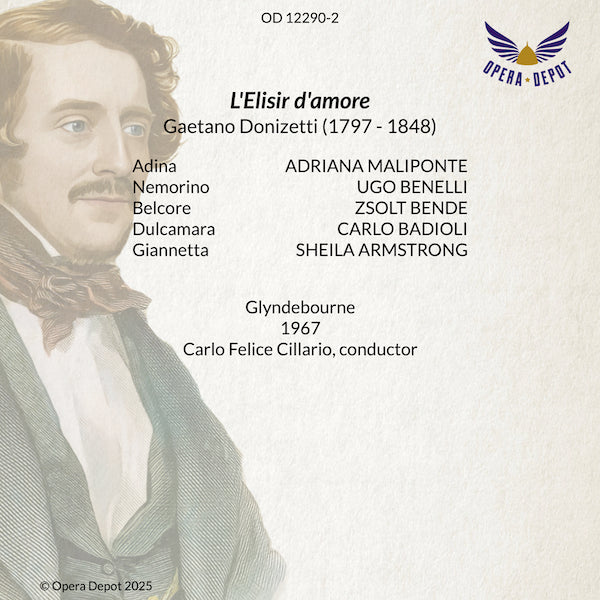 Donizetti: L'Elisir d'amore - Benelli, Maliponte, Bende, Badioli; Cillario. Glyndebourne, 1967