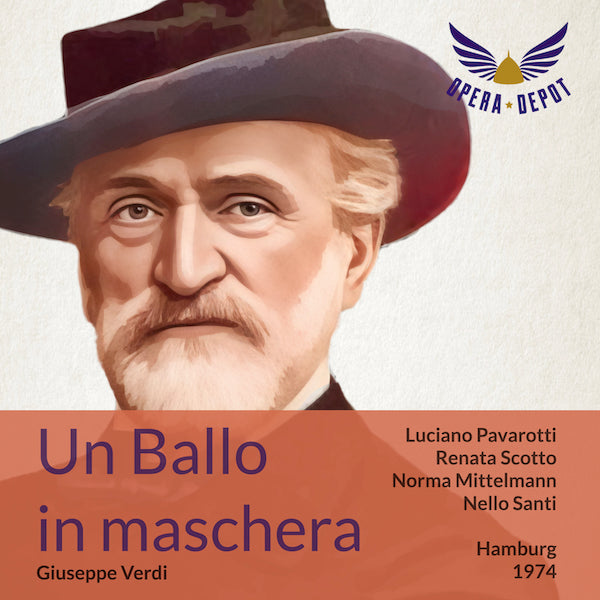 Verdi: Un Ballo in maschera - Pavarotti, Scotto, Mittelmann, Boese; Santi. Hamburg, 1974