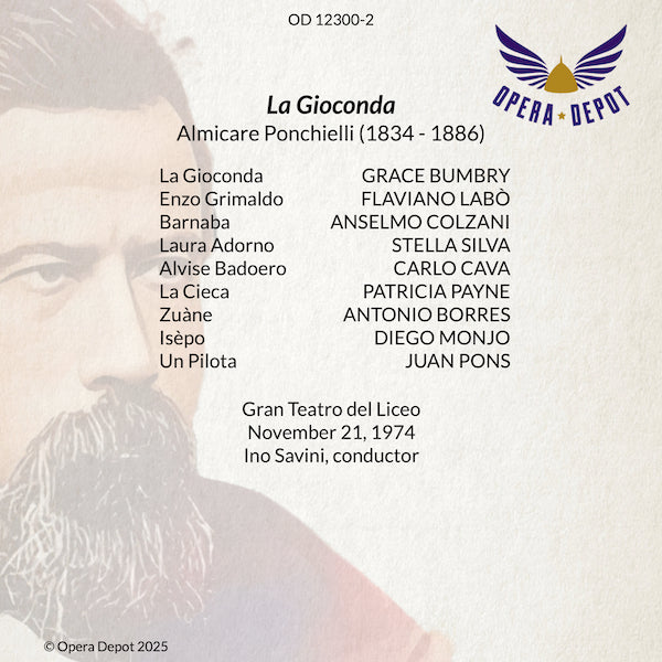 Ponchielli: La Gioconda - Bumbry, Labò, Colzani, Silva, Payne, Pons; Santini. Barcelona, 1974