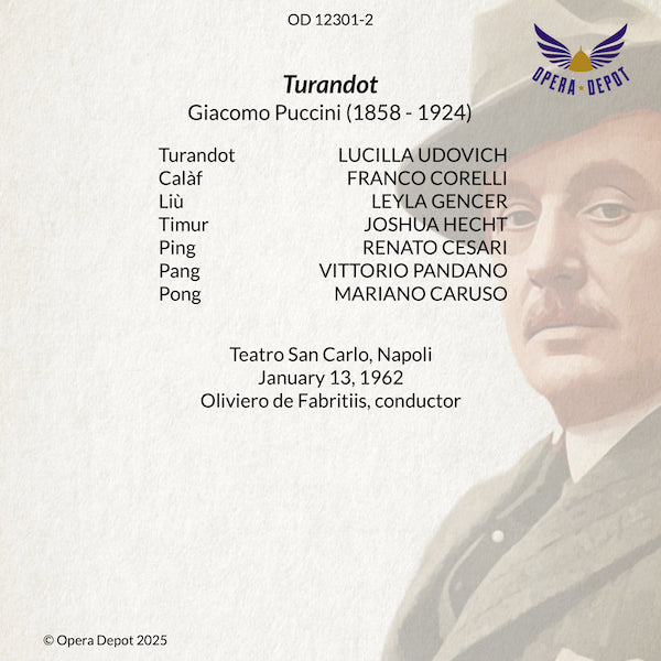 Puccini: Turandot - Udovich, Corelli, Gencer, Hecht; de Fabritiis. Napoli, 1962
