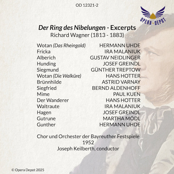 Wagner: Der Ring des Nibelungen (Excerpts) - Varnay, Hotter, Uhde, Aldenhoff, Borkh, Greindl, Mödl; Keilberth. Bayreuth, 1952