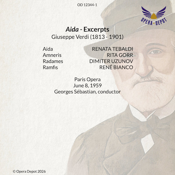 Verdi: Aida (Excerpts) - Tebaldi, Gorr, Uzunov, Bianco; Sébastian. Paris, 1959