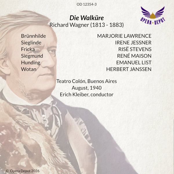 Wagner: Die Walküre - Lawrence, Janssen, Maison, Jessner, Stevens, List; E. Kleiber. Buenos Aires, 1940