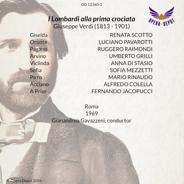 Verdi: I Lombardi alla prima crociata - Pavarotti, Scotto, R. Raimondi; Gavazzeni. Roma. 1969