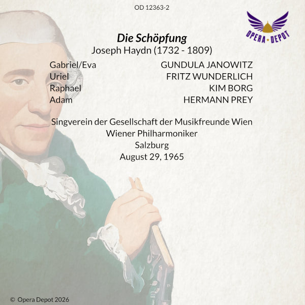 Haydn: Die Schöpfung - Janowitz, Wunderlich, Prey, Borg; Karajan. Salzburg, 1965