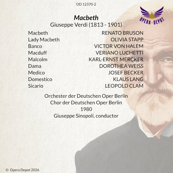 Verdi: Macbeth (Extended Excerpts) - Bruson, Stapp, Luchetti, Von Halem; Sinopoli. Berlin, 1980