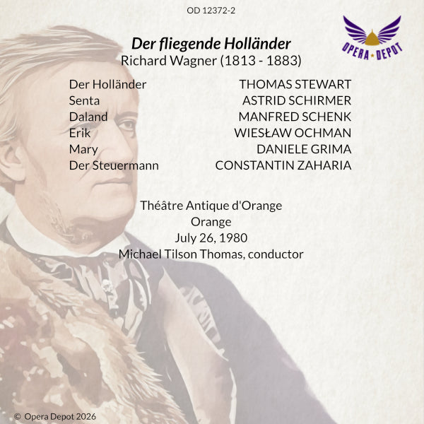Wagner: Der fliegende Holländer - Stewart, Schirmer, Schenk, Ochman; Tilson Thomas. Orange, 1980