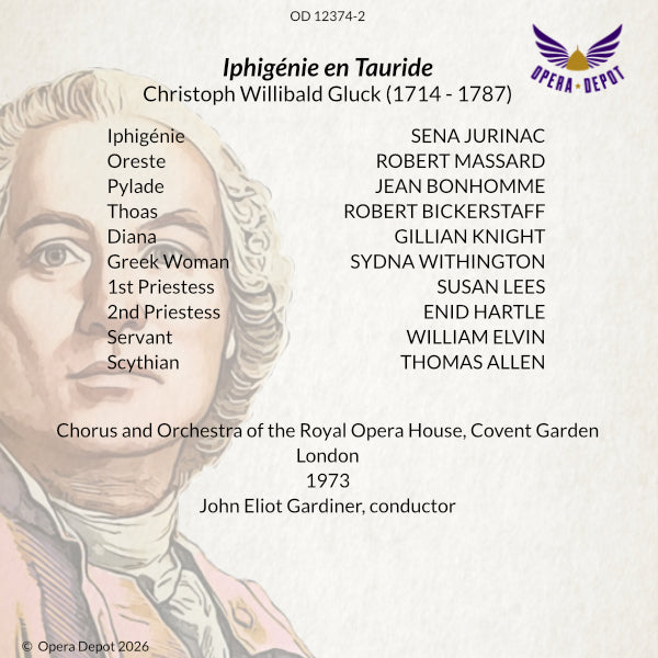 Gluck: Iphigénie en Tauride - Jurinac, Massard, Bonhomme, Knight, Allen; Gardiner. London, 1973