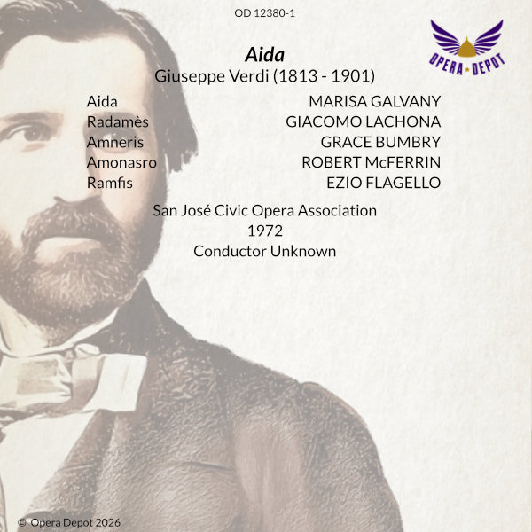 Verdi: Aida (Excerpts) - Galvany, Bumbry, Lachona, McFerrin, Flagello. San José, 1972