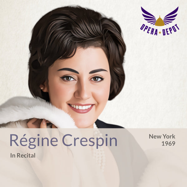 Recital: Régine Crespin - Works by Schumann, Poulenc, Duparc and Berg. John Wustman, piano. New York, 1969