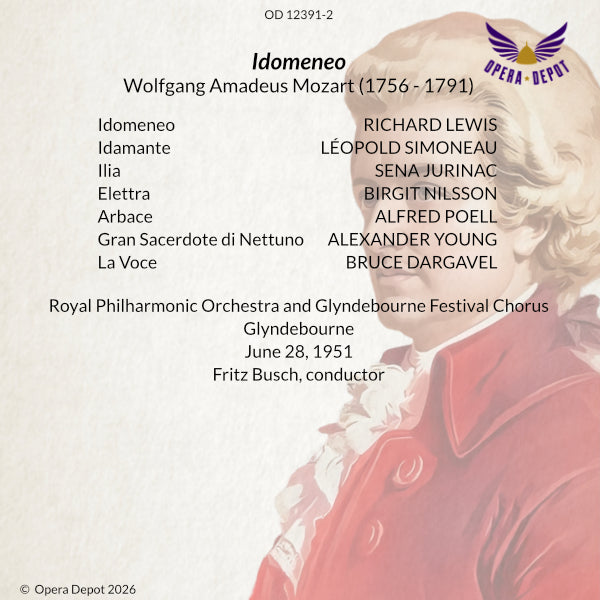 Mozart: Idomeneo - Lewis, Jurinac, Nilsson, Simoneau; Busch. Glyndebourne, 1951