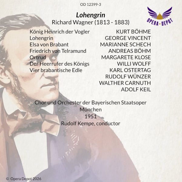 Wagner: Lohengrin - Vincent, Schech, Klose, Böhm, Böhme; Kempe. München, 1951