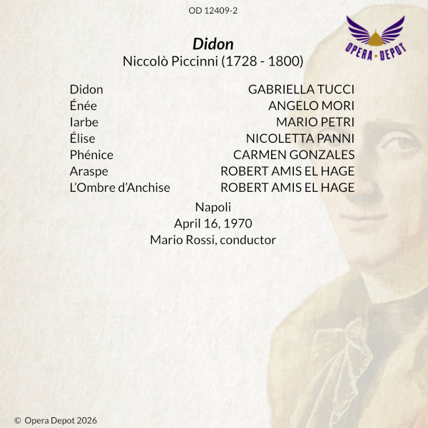 Piccinni: Didon - Tucci, Mori, Petri, Panni; Rossi. Napoli, 1970