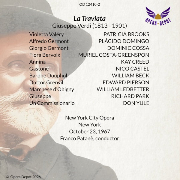 Verdi: La Traviata - Brooks, Domingo, Cossa; F. Patanè. New York, 1967