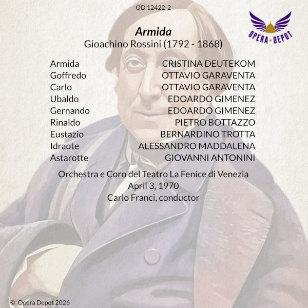 Rossini: Armida - Deutekom, Gimenez, Bottazzo; Franci. Venezia, 1970