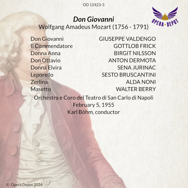 Mozart: Don Giovanni - Valdengo, Nilsson, Jurinac, Bruscantini, Noni, Berry, Frick; Böhm. Napoli, 1955