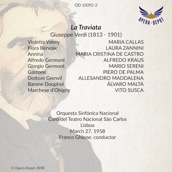 Verdi: La Traviata - Callas, Kraus, Sereni; Ghione.  Lisbon, 1958