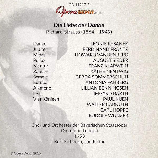 Strauss: Die Liebe der Danae - Rysanek, Frantz, Vandenberg, Sieder; Eichhorn. Munich in London, 1953