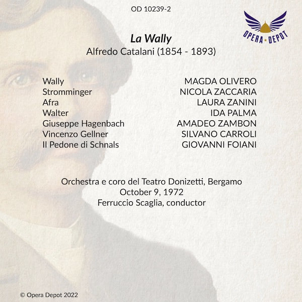 Catalani: La Wally - Olivero, Zaccaria, Zambon; Scaglia.  Bergamo, 1972