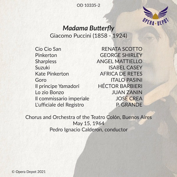 Puccini: Madama Butterfly - Scotto, Shirley, Mattiello, Casey; Calderon.  Buenos Aires, 1964