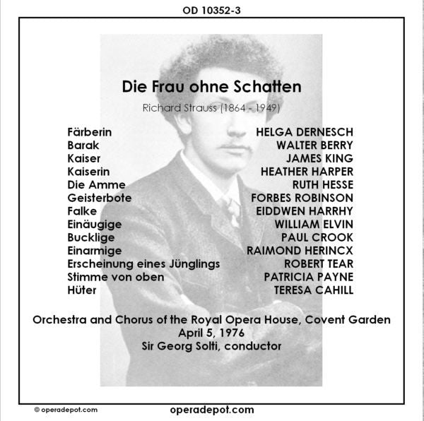 Strauss: Die Frau ohne Schatten - Harper, King, Dernesch, Berry, Hesse; Solti.  London, 1976