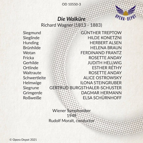 Wagner: Der Ring des Nibelungen - Braun, Grob-Prandl, Frantz, Treptow, Konetzni, Anday; Moralt. Wien, 1948 -1949