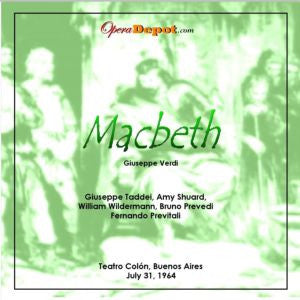 Verdi: Macbeth - Taddei, Shuard, Wildermann, Prevedi; Previtali.  Buenos Aires, 1964