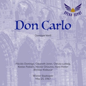 Verdi: Don Carlo - Domingo, Jones, Ludwig, Paskalis, Ghiaurov, Hotter; Klobucar.  Wien, 1967