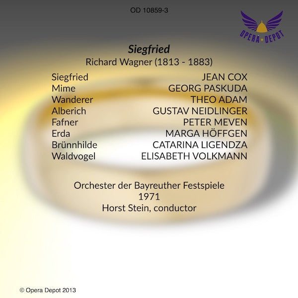 Wagner: Siegfried - Cox, Ligendza, Adam, Paskuda, Meven; Stein.  Bayreuth, 1971