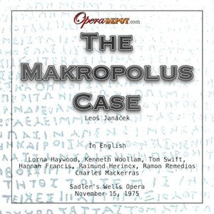 Janacek: The Makropulos Case (In English) - Haywood, Woollam, Swift, Herincx, R. Remedios; Mackerras. London, 1975
