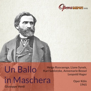 Verdi: Un Ballo in maschera (In German) - Rosvaenge, Synek, Sablotzke, Bessel, Lorenz; Hager.  Köln, 1965