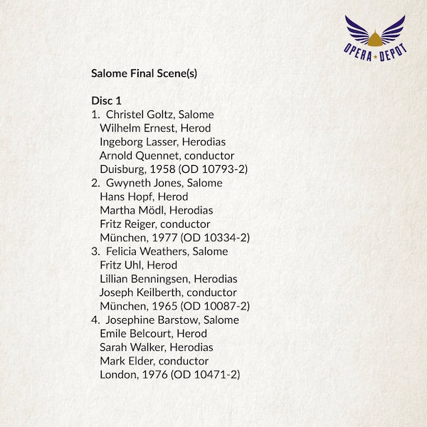 Compilation: Salome Final Scene(s) - Barstow, Weathers, Nilsson, Goltz, Rysanek, Caballé, Jones and more!