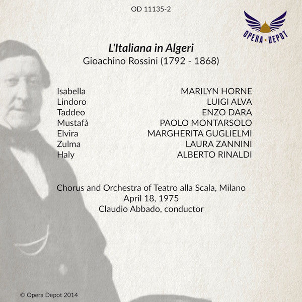 Rossini: L'Italiana in Algeri - Horne, Montarsolo, Dara, Alva; Abbado. Milano, 1975