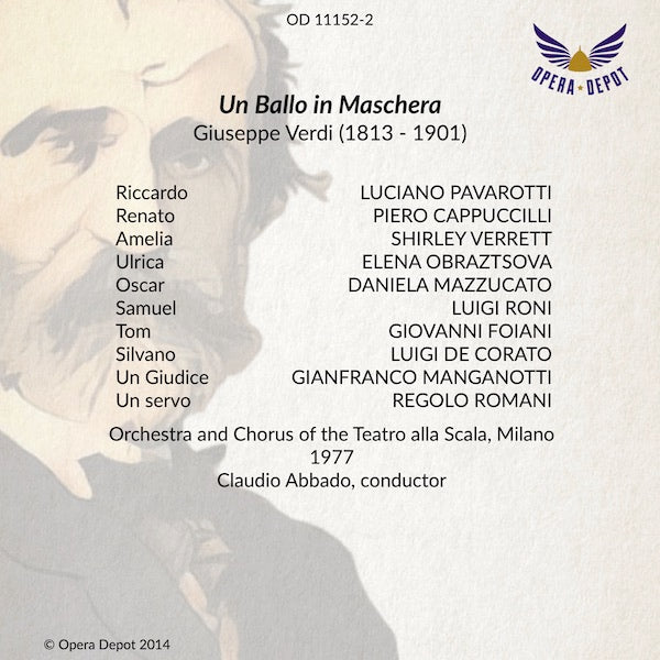 Verdi: Un Ballo in maschera - Verrett, Pavarotti, Cappuccilli, Obraztsova; Abbado; Milano 1977