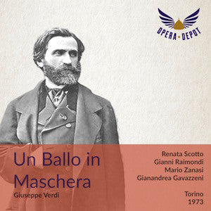 Verdi: Un Ballo in Maschera - Scotto, G. Raimondi, Zanasi; Gavazzeni. Torino, 1973