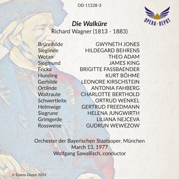 Wagner: Die Walküre - Jones, Adam, Behrens, King, Fassbaender; Sawallisch. München, 1977