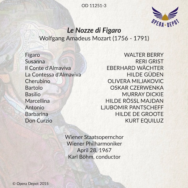 Mozart: Le Nozze di Figaro - Berry, Grist, Wächter, Güden; Böhm. Wien, 1967